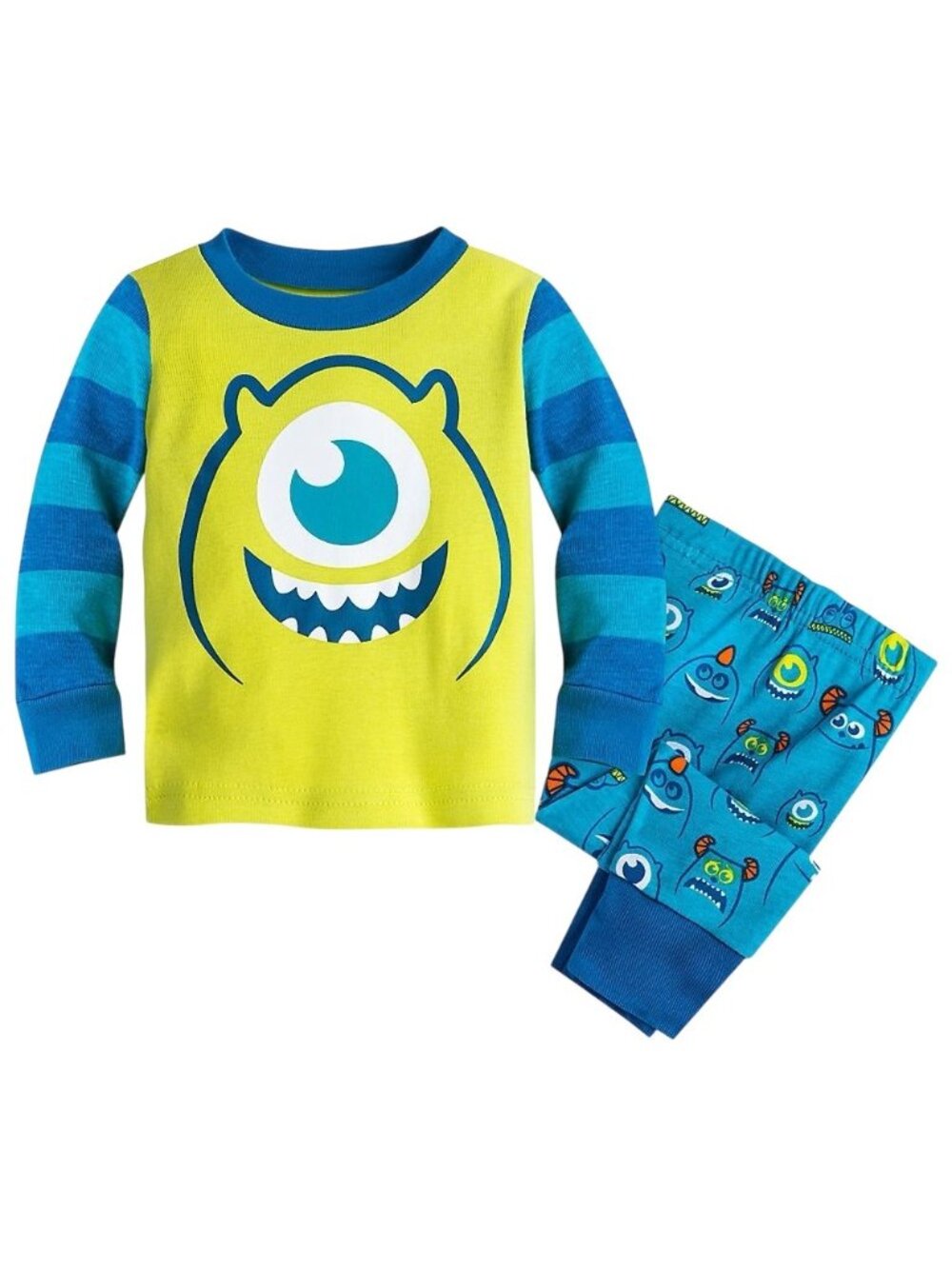 Disney Store Disney Baby Monsters Inc Mike Wazowski PJ Pals Baby Pajamas 0-3M